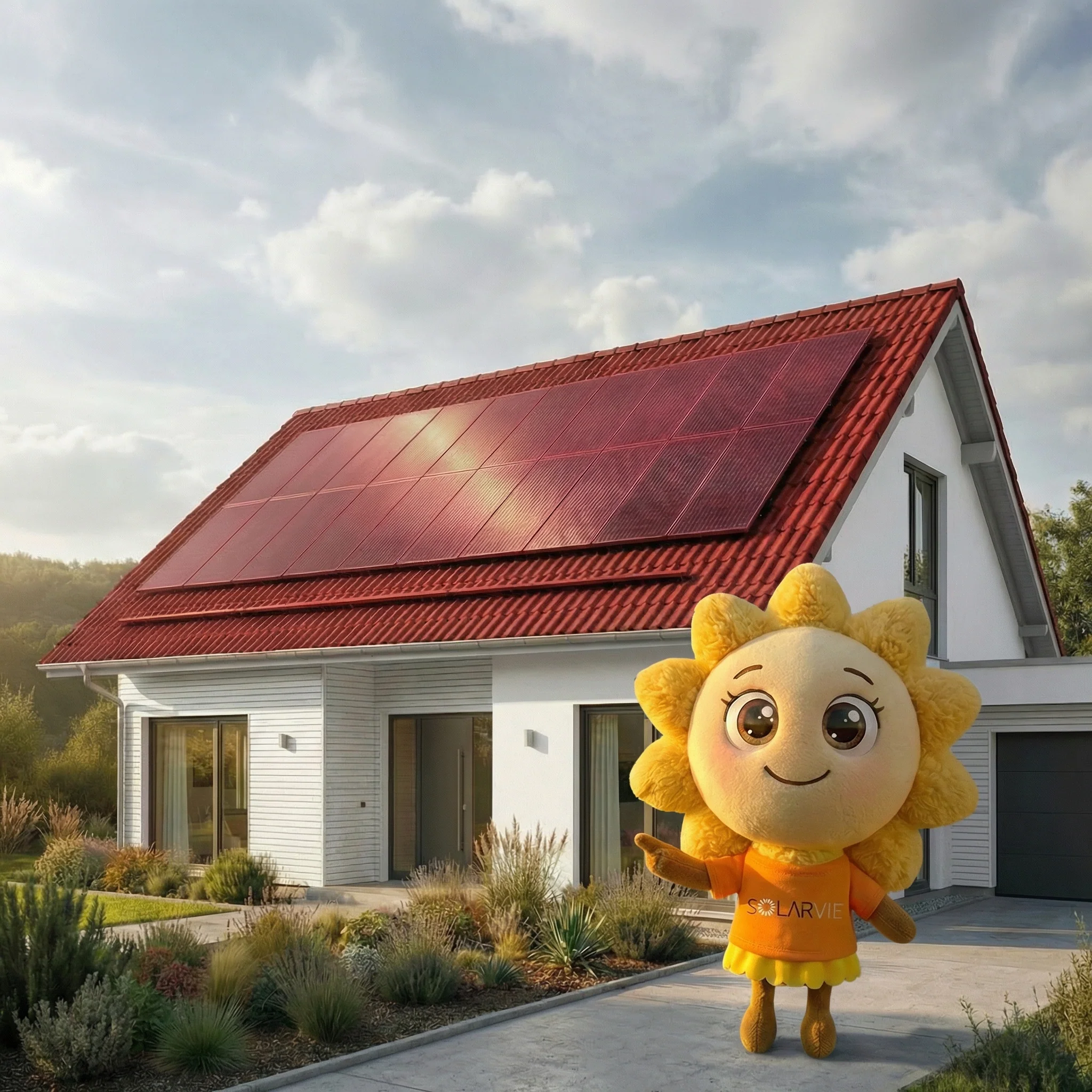 DAH Solar 400W terracotta Doppelglas (ROTES PV MODUL) - Image 3