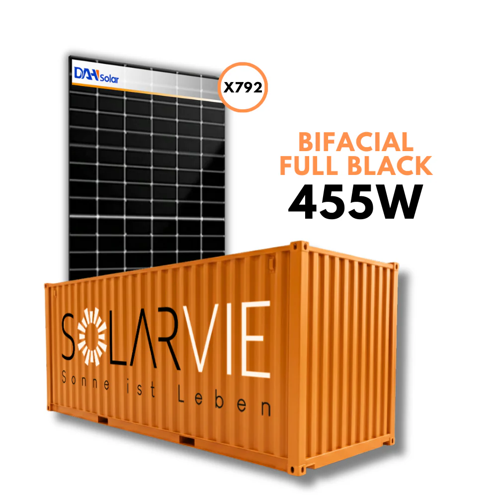 DAH Solar 455W Doppelglas Bifacial Black Frame (Container = 792 Stück)
