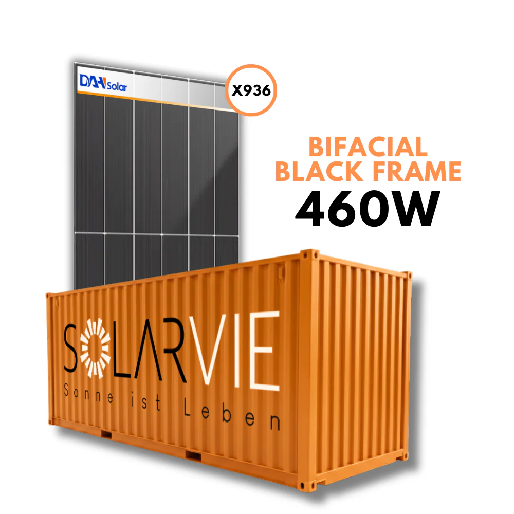 DAH Solar 460W Doppelglas Bifacial Black Frame (Container = 936 Stück)