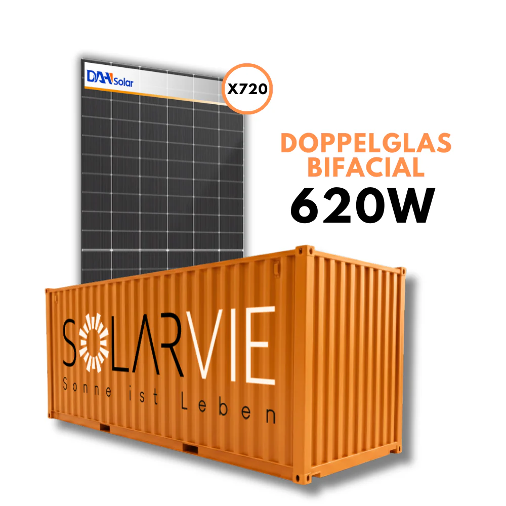 DAH Solar 620W Doppelglas Bifacial (Container = 720 Stück)