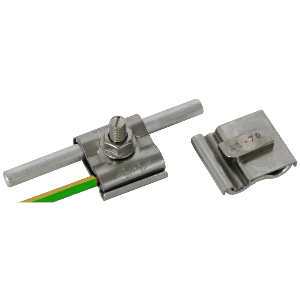DEHN UNI-Erdungsklemme NIRO f. Rd 8-10mm u. Leiter 4-50mm²