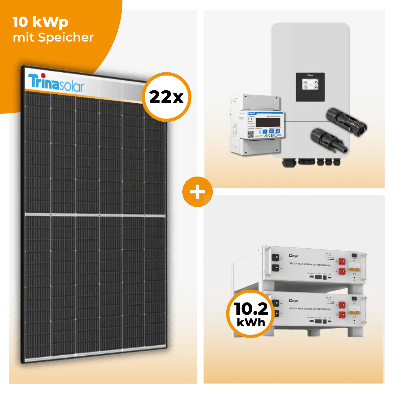 PV Komplettset 10 kWp – 22 x Trina 455 Black Frame & Deye SUN-10K-SG05LP3-EU-SM2 opt. Deye SE-G5.1 pro B - LV Speicher - Image 5