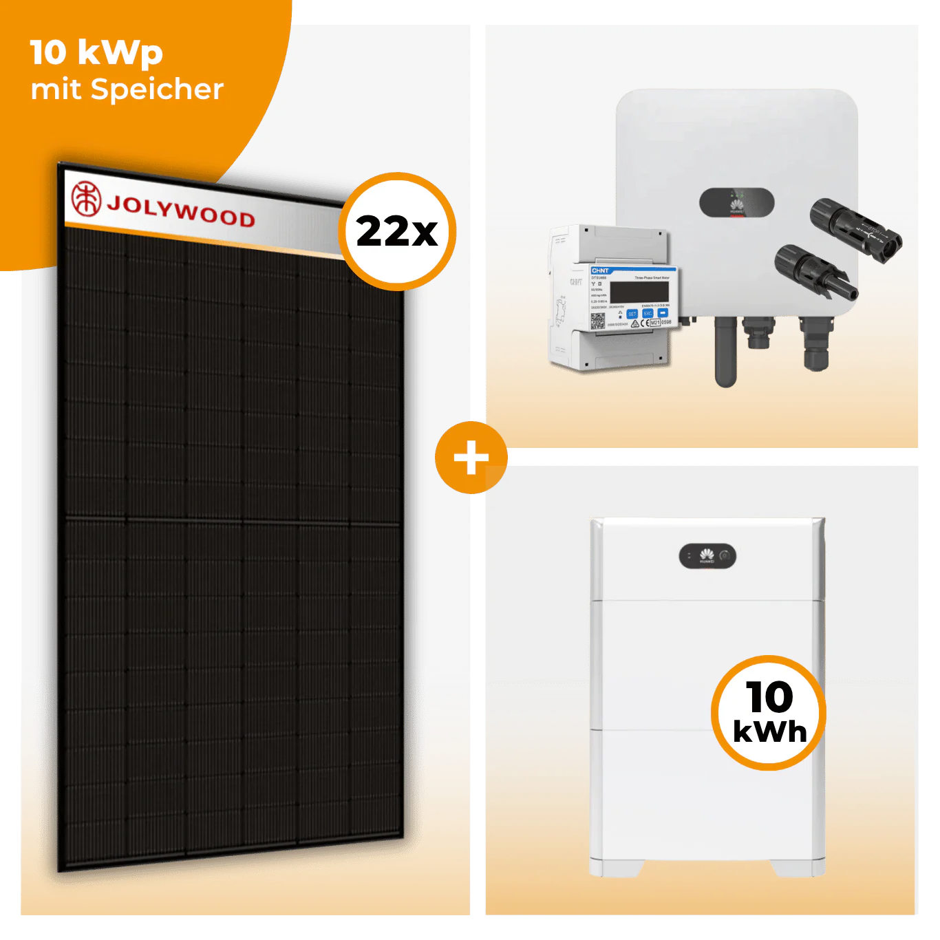PV Komplettset 10 kWp – 22 x Jolywood 455 Full Black & Huawei SUN2000 MAP0 opt. Huawei LUNA2000 Speicher - Image 4