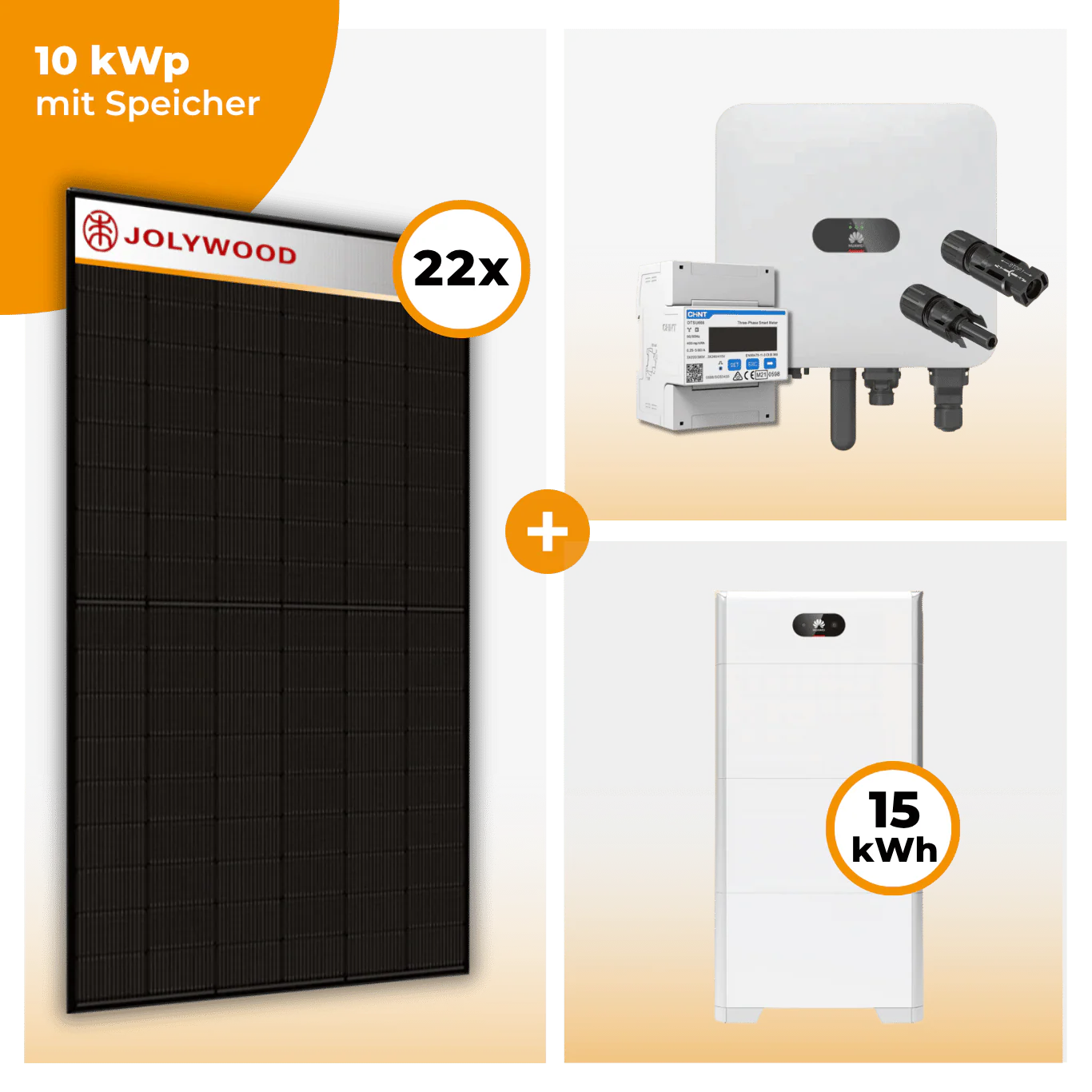 PV Komplettset 10 kWp – 22 x Jolywood 455 Full Black & Huawei SUN2000 MAP0 opt. Huawei LUNA2000 Speicher - Image 5
