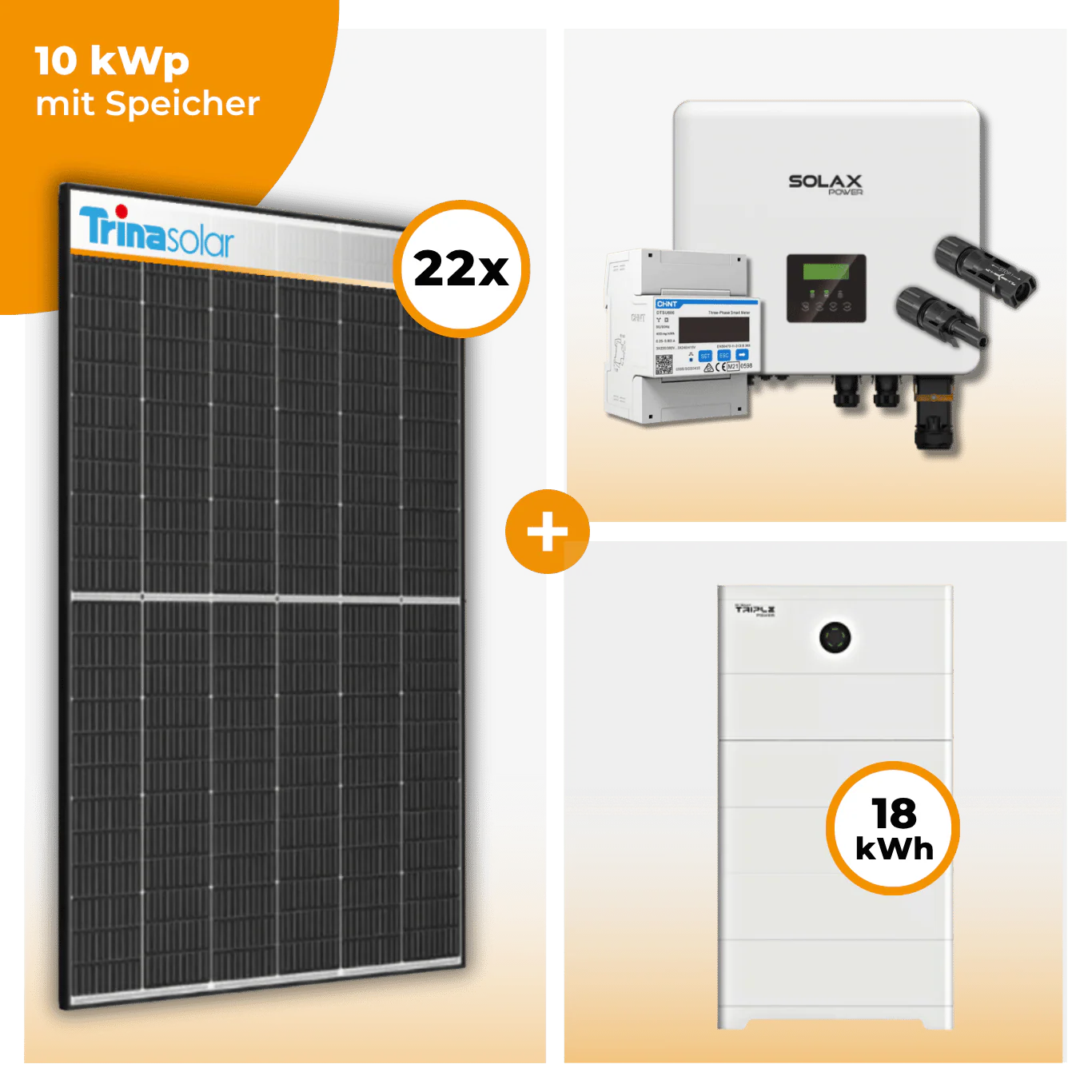 PV Komplettset 10 kWp – 22 x Trina 455 Black Frame & Solax X3 Hybrid opt. T-BAT SYS Speicher - Image 6