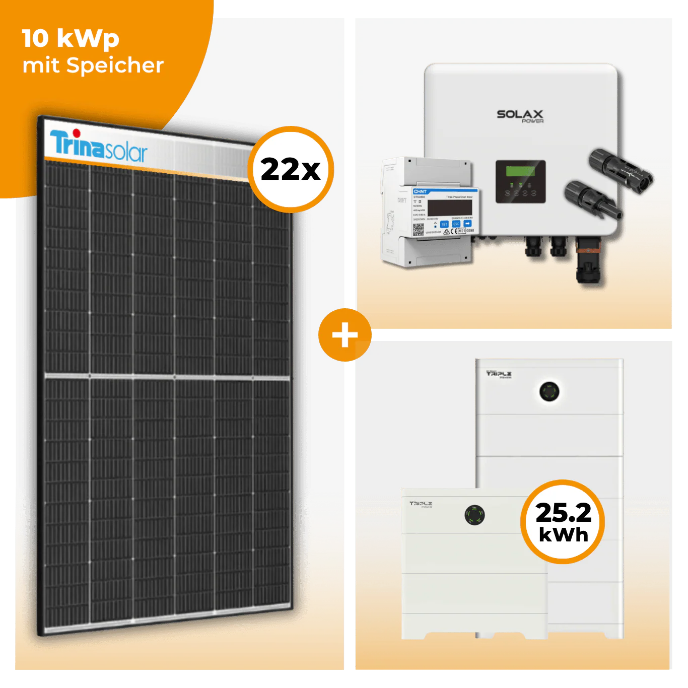 PV Komplettset 10 kWp – 22 x Trina 455 Black Frame & Solax X3 Hybrid opt. T-BAT SYS Speicher - Image 8
