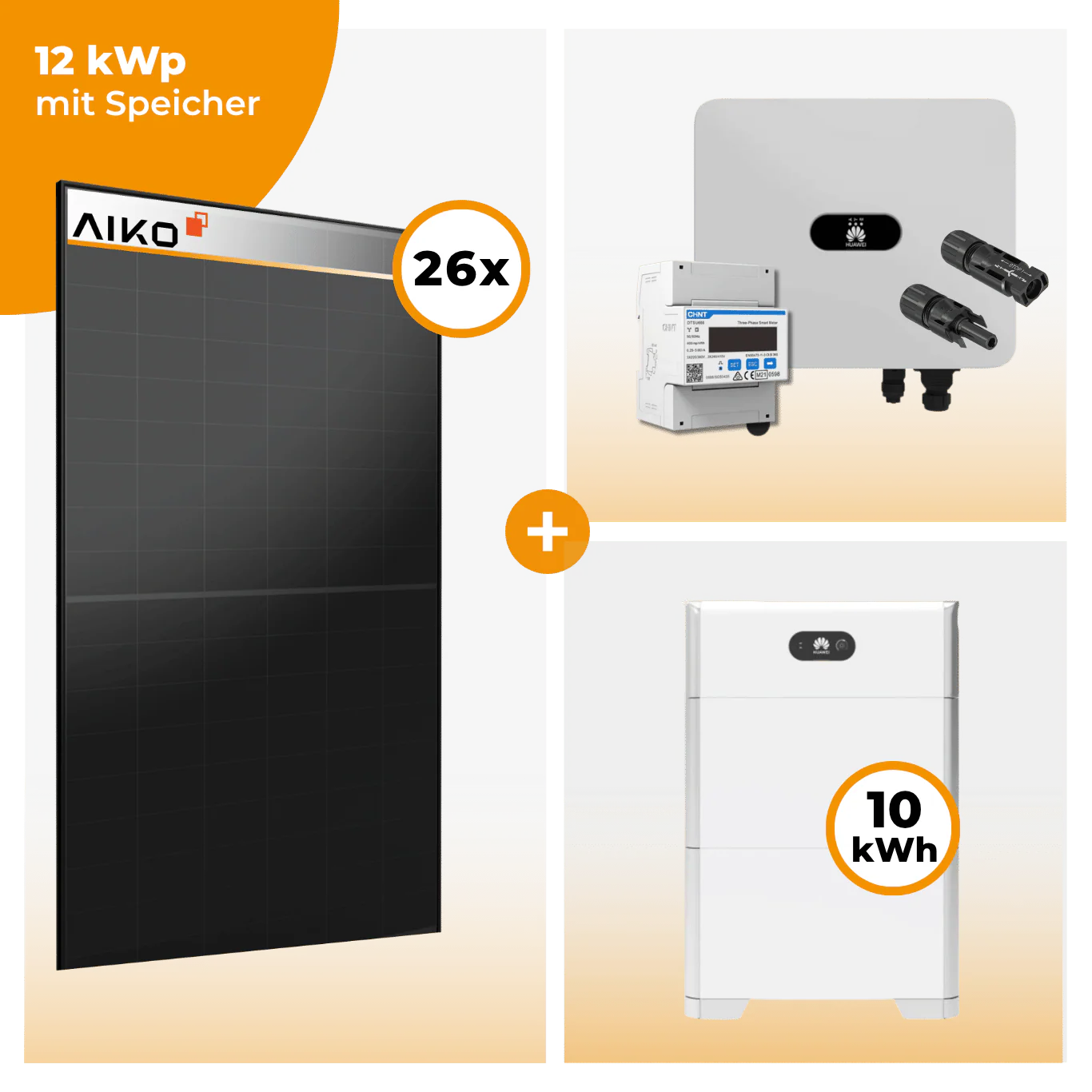 PV Komplettset 12 kWp – 26 x Aiko 470 Neostar 3S+ & Huawei SUN2000 MAP0 opt. Huawei LUNA2000 Speicher - Image 4