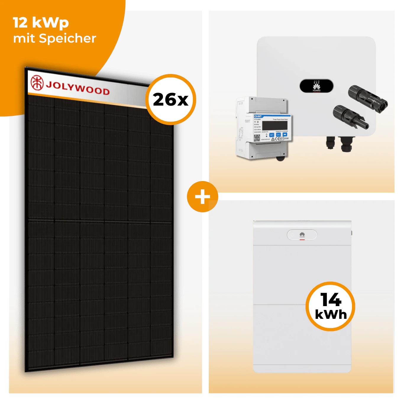 PV Komplettset 12 kWp – 26 x Jolywood 455 Full Black & Huawei SUN2000 MAP0 opt. Huawei LUNA2000 Speicher - Image 7