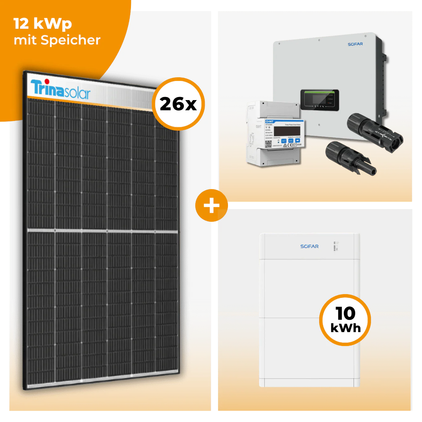 PV Komplettset 12 kWp – 26 x Trina 455 Black Frame & SofarSolar HYD KTL-3PH opt. SofarSolar BTS DS5 Speicher - Image 4