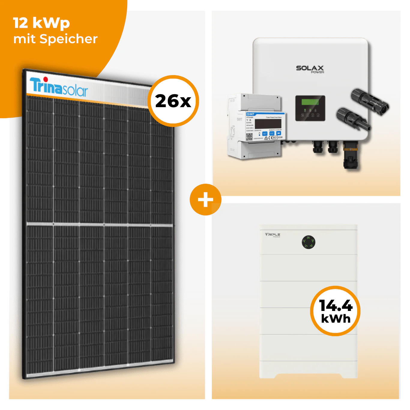 PV Komplettset 12 kWp – 26 x Trina 455 Black Frame & Solax X3 Hybrid opt. T-BAT SYS Speicher - Image 5