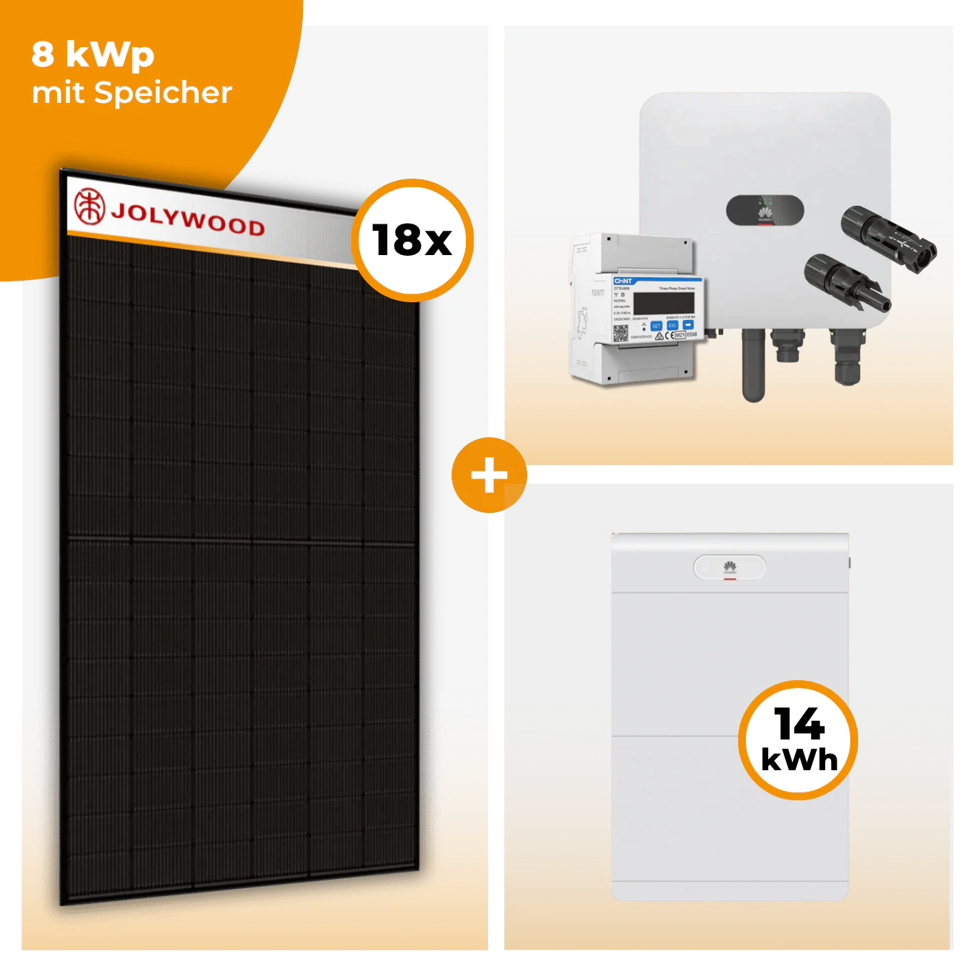 PV Komplettset 8 kWp – 18 x Jolywood 455 Full Black & Huawei SUN2000 MAP0 opt. Huawei LUNA2000 Speicher - Image 7