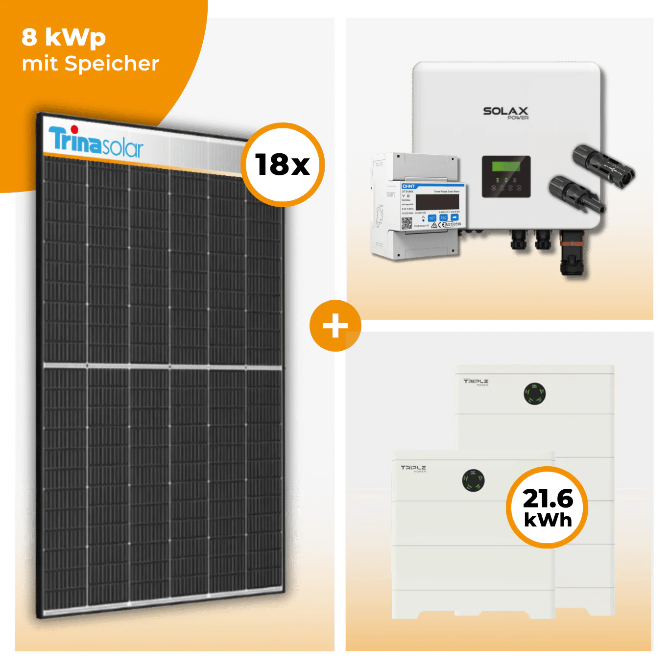 PV Komplettset 8 kWp – 18 x Trina 455 Black Frame & Solax X3 Hybrid opt. T-BAT SYS Speicher - Image 7
