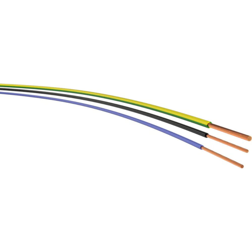PVC-Verdrahtungsleitung H07V-K (Yf) einfärbig 10 Schawarz Eca 50m
