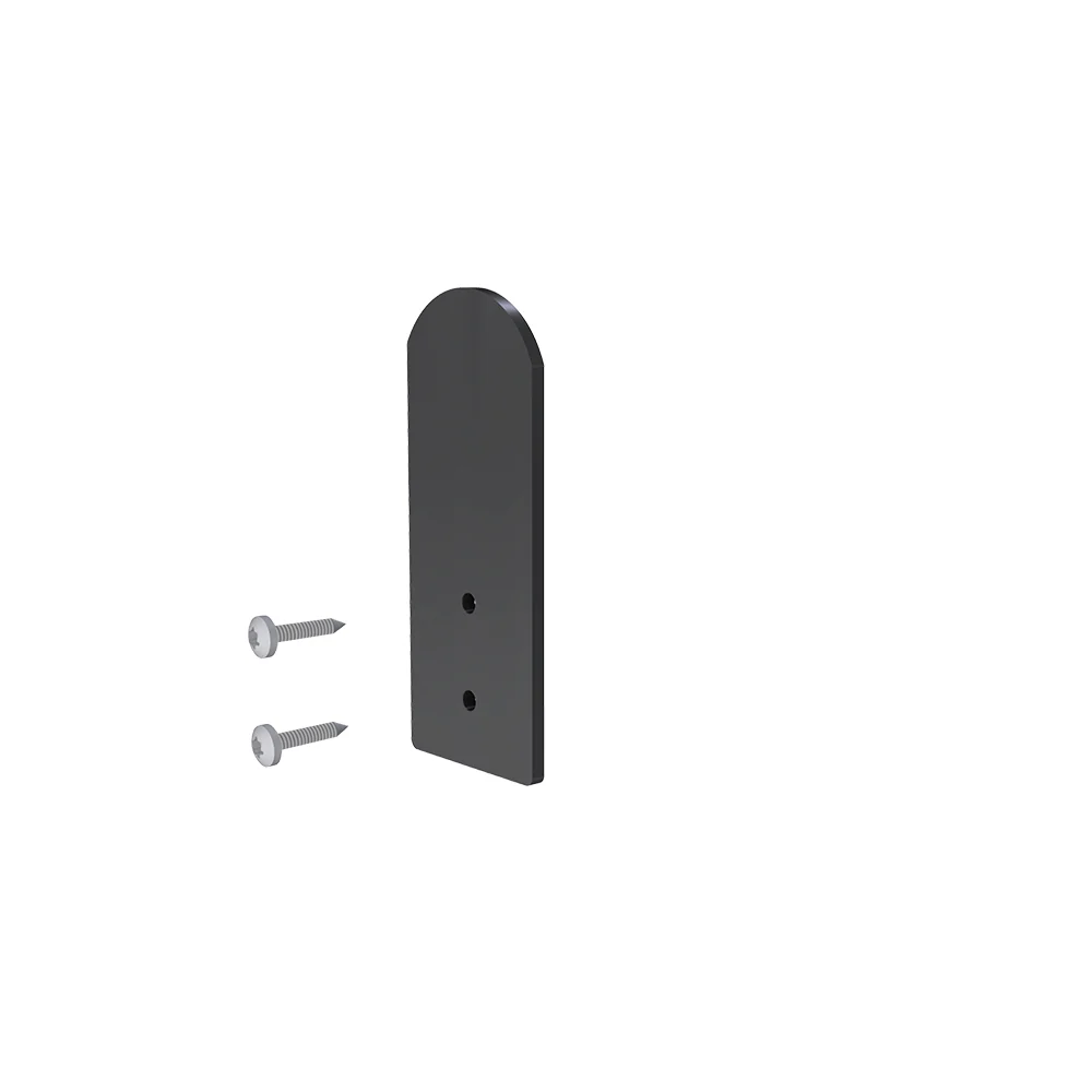 SL Rack Abschlussdeckel RAIL Inlay, schwarz eloxiert, für Einlegesystemschiene