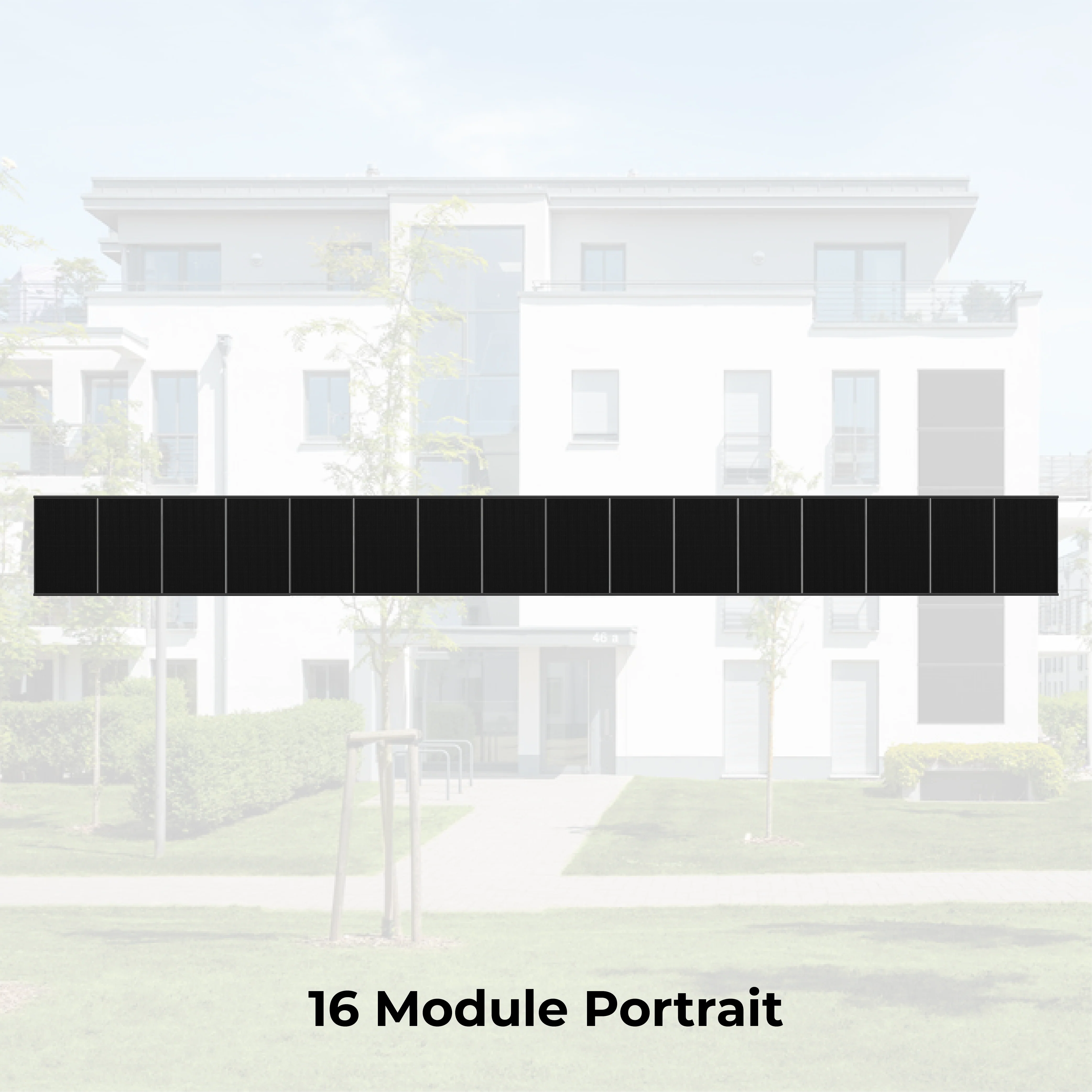 SL Rack Energywall FASSADENSYSTEM einlagig - 16 Module Portrait