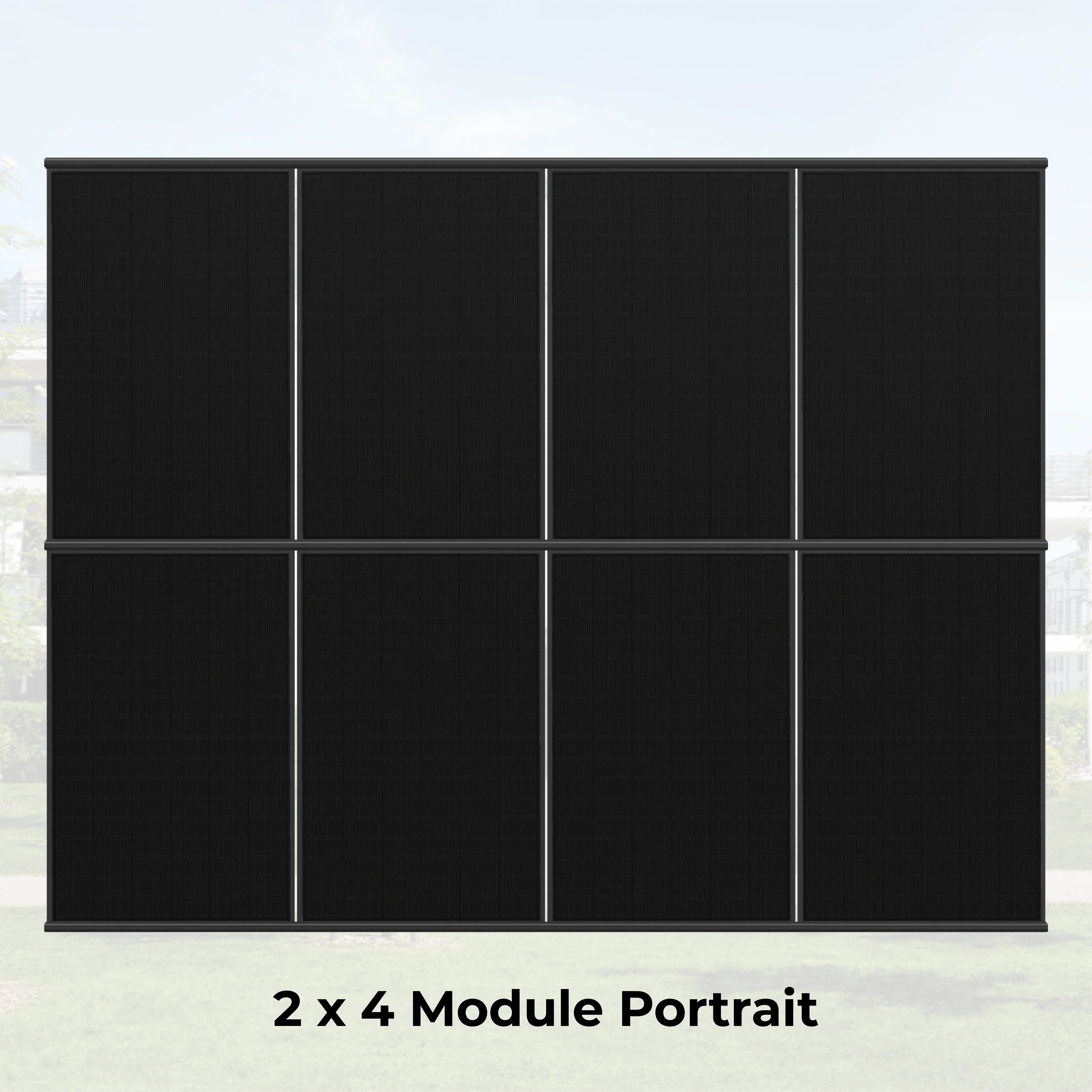 SL Rack Energywall FASSADENSYSTEM einlagig - 2 x 4 Module Portrait